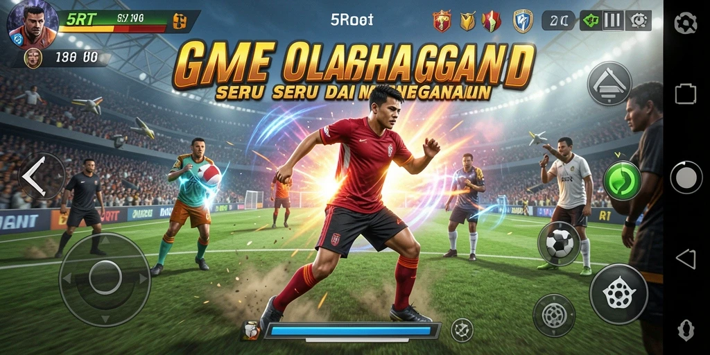 Screenshot gameplay <strong>5RT</strong> yang menunjukkan aksi seru di lapangan.