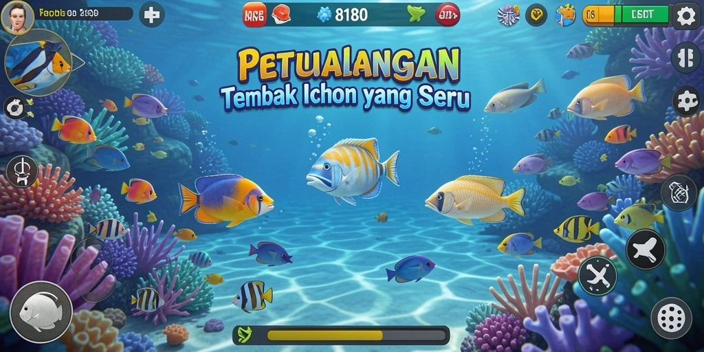 Screenshot gameplay Tembak Ikan yang menarik dan seru.