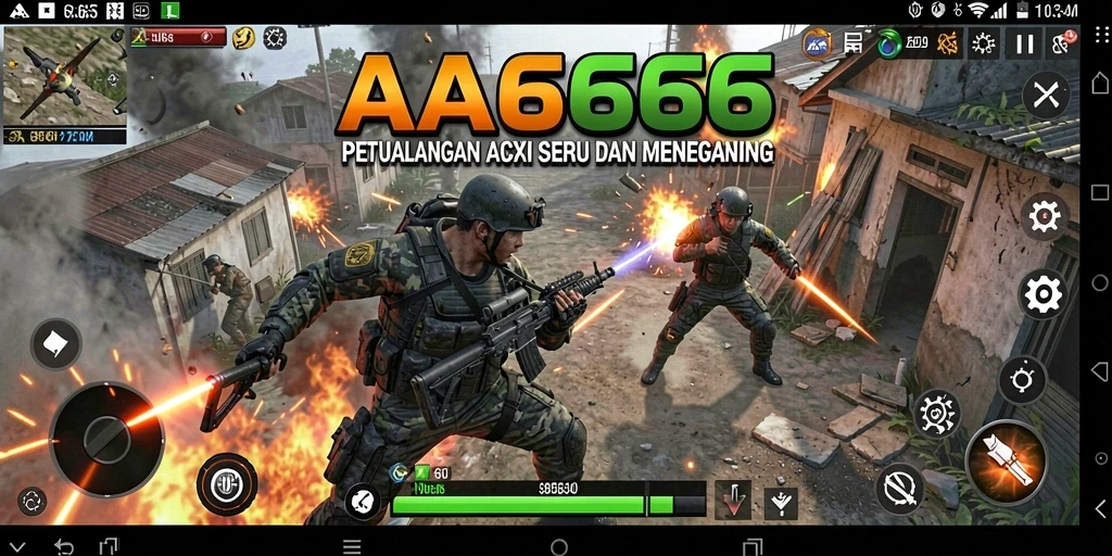 Screenshot gameplay <strong>AA666</strong> menampilkan aksi seru dan intens di dalam arena.
