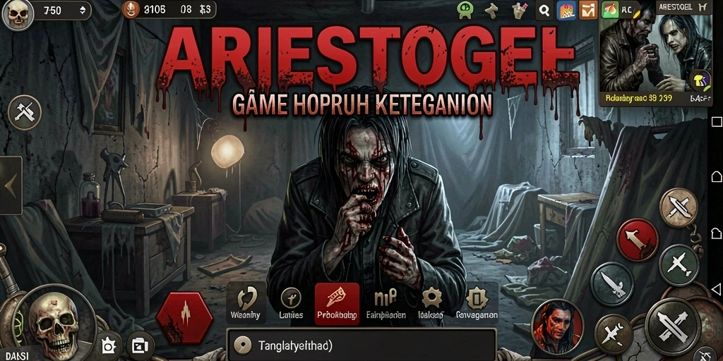 Gameplay menegangkan di ARIESTOGEL dengan suasana horror yang mengerikan.