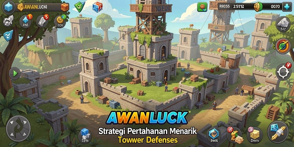 Tampilan gameplay seru dan strategi dalam AWANLUCK.