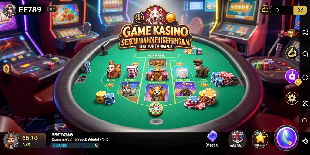 Tampilan gameplay Kasino yang seru dan mendebarkan di EE789.