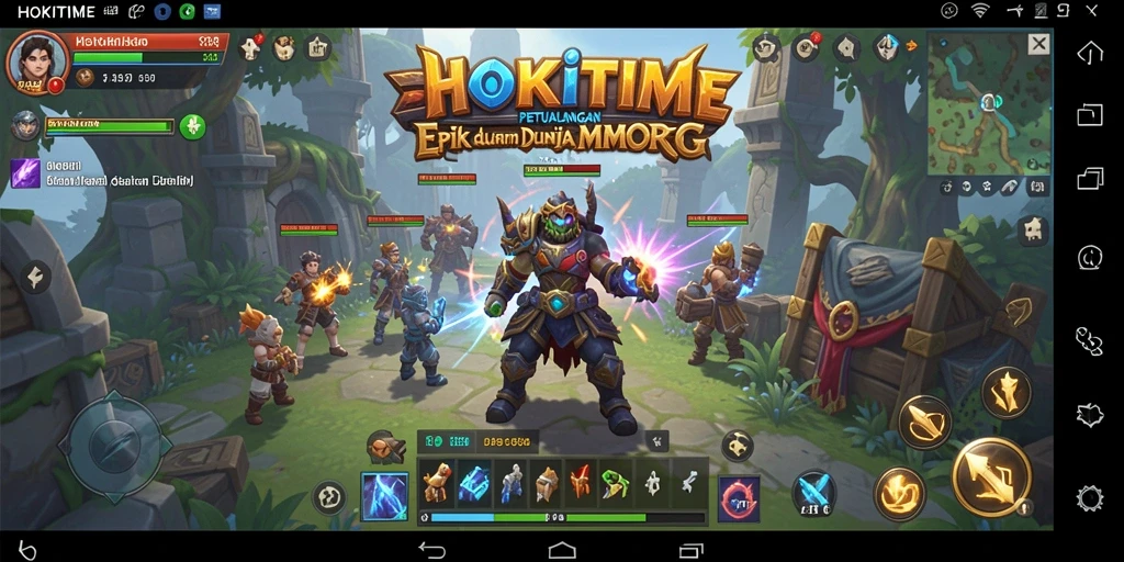 Tampilan gameplay seru dalam dunia MMORPG HOKITIME.