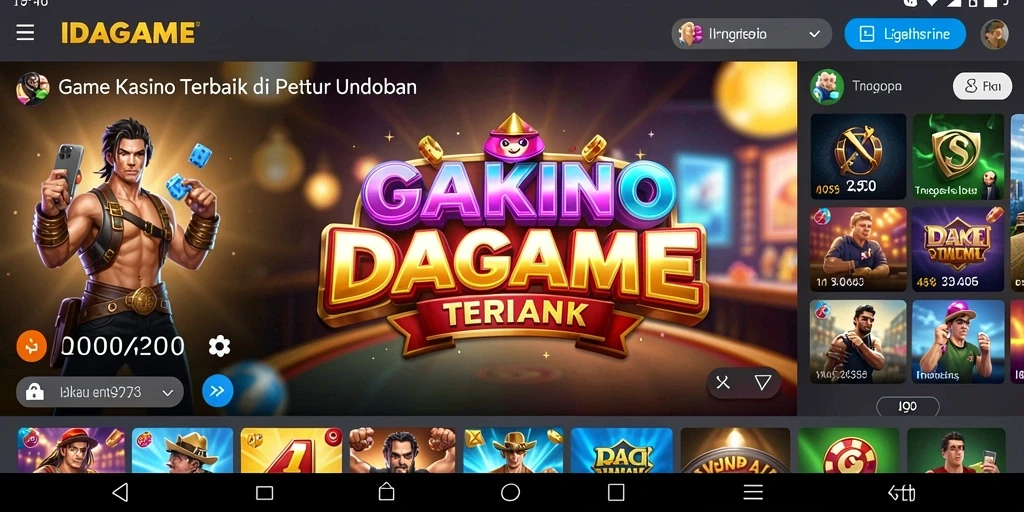 Tampilan gameplay IDAGAME dengan fitur kasino yang menarik.