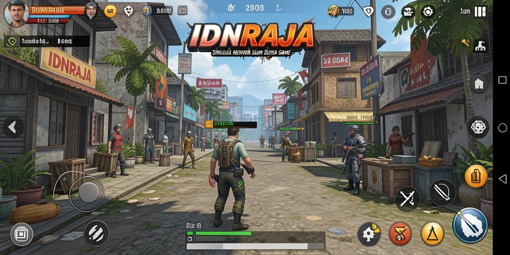 Tangkapan layar gameplay <strong>IDNRAJA</strong> menampilkan simulasi yang seru dan mendetail.