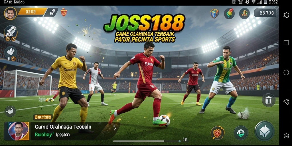 Screenshot utama JOSS188 menampilkan aksi seru dalam permainan olahraga.