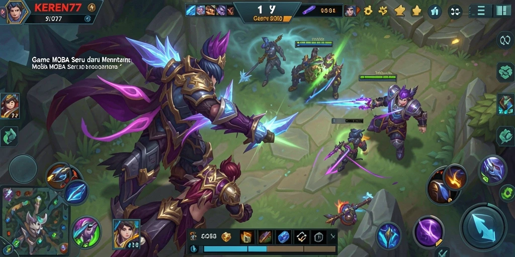 Tampilan gameplay KEREN77 yang penuh aksi dan strategi.