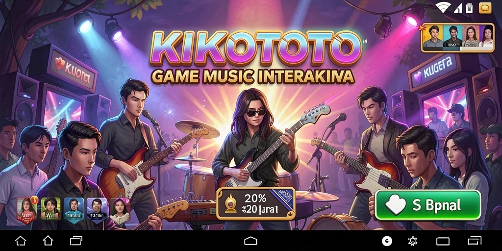 Screenshot gameplay KIKOTOTO menampilkan keseruan bermain musik.
