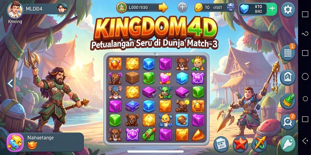 Tampilan gameplay KINGDOM4D dengan grafis memukau dan tantangan menarik.