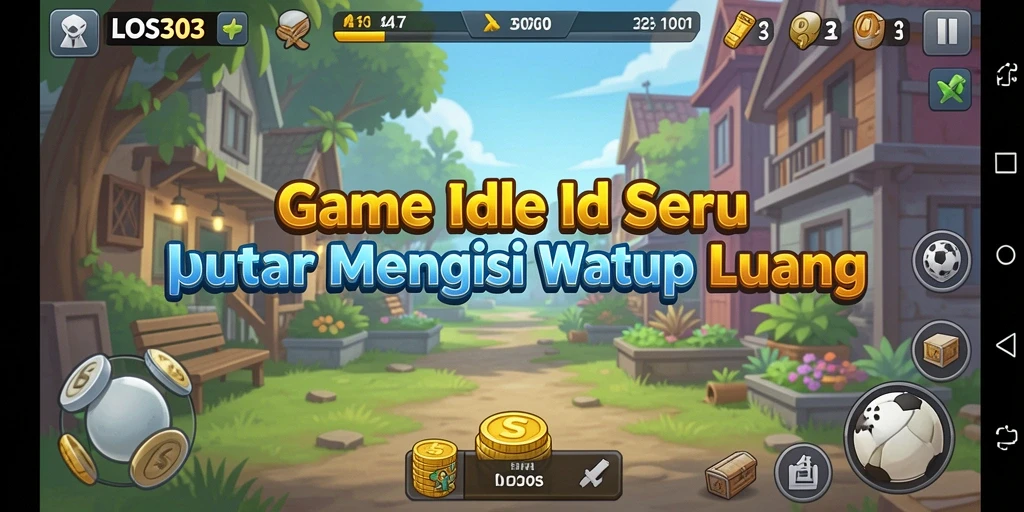 Screenshot gameplay LOS303 menampilkan karakter lucu dalam permainan Idle.