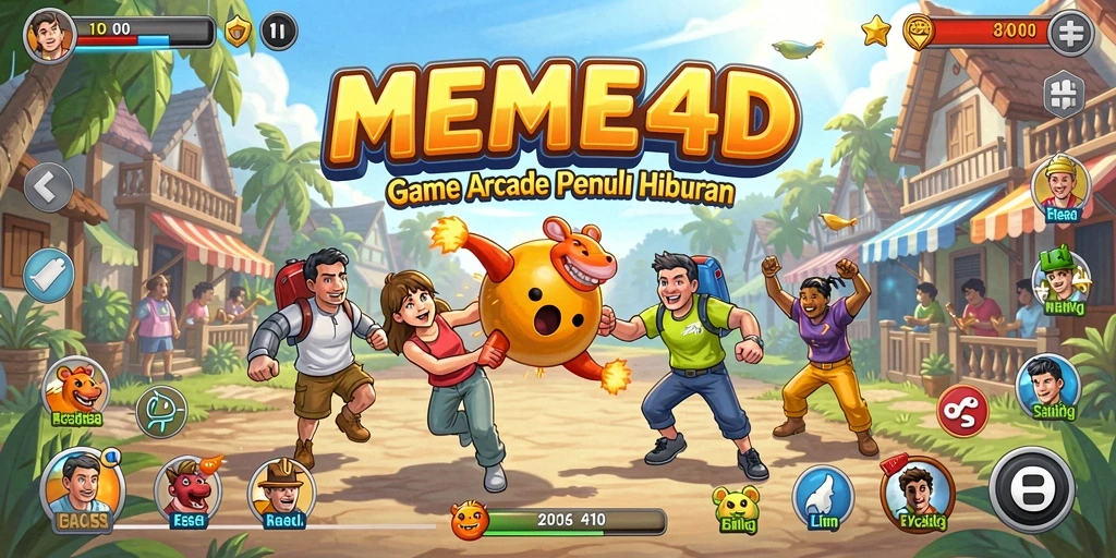 Tampilan gameplay seru dan tantangan menarik di MEME4D.