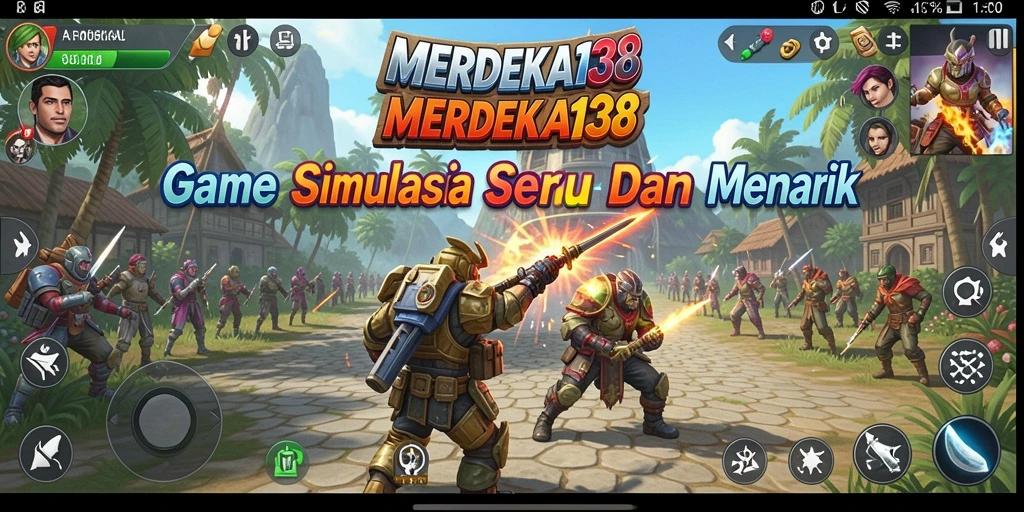 Screenshot gameplay MERDEKA138 menampilkan aksi seru dalam mode simulasi.