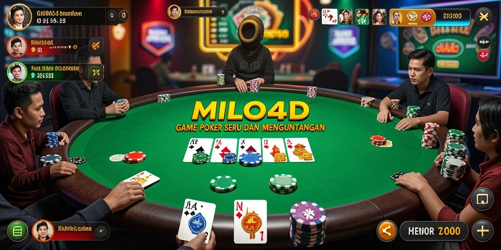Tampilan gameplay seru dengan fitur Poker menarik di MILO4D.
