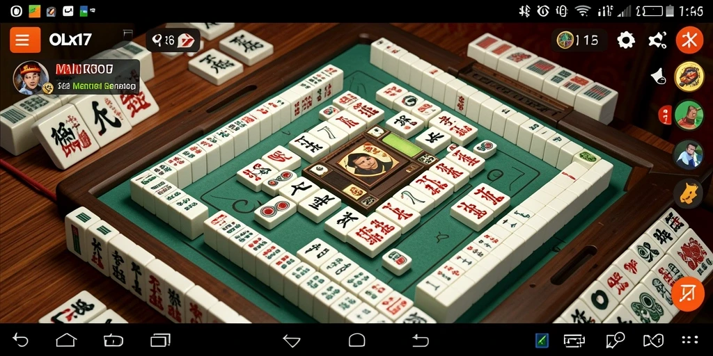 Screenshot gameplay OLX17 menunjukkan tantangan permainan Mahjong yang menarik.