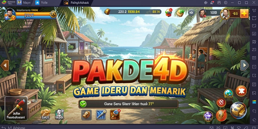 Screenshot gameplay utama PAKDE4D dengan grafis menawan.