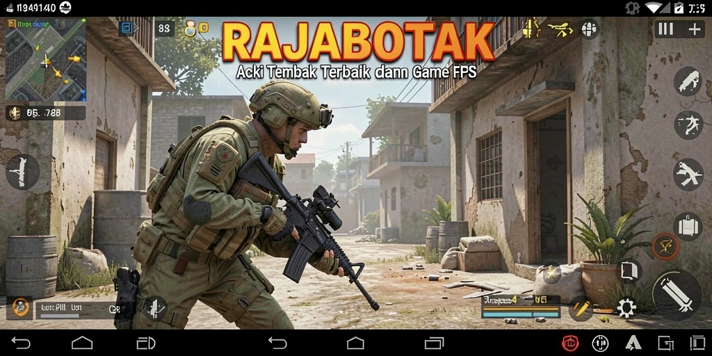 Screenshot menampilkan aksi mendebarkan dalam RAJABOTAK FPS.