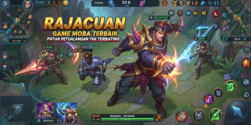 Tampilan gameplay seru dalam RAJACUAN dengan pertempuran tim yang mendebarkan.