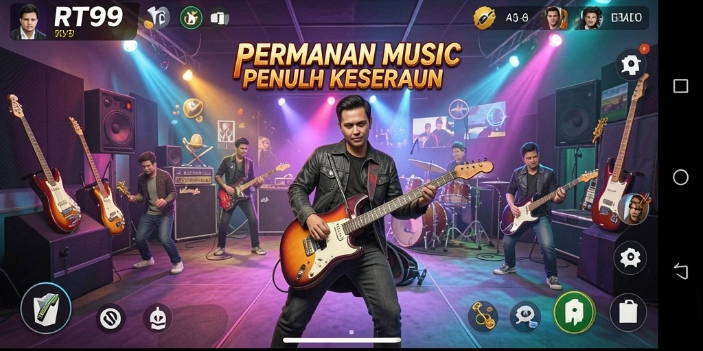 RT99 menampilkan gameplay musik yang seru dan interaktif.