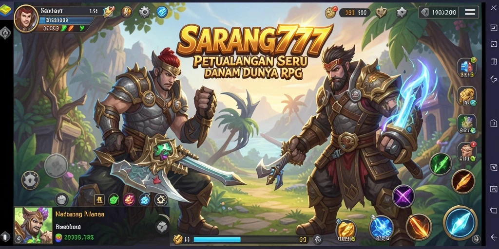 Screenshot SARANG777 menampilkan gameplay seru dengan aksi RPG yang dinamis.
