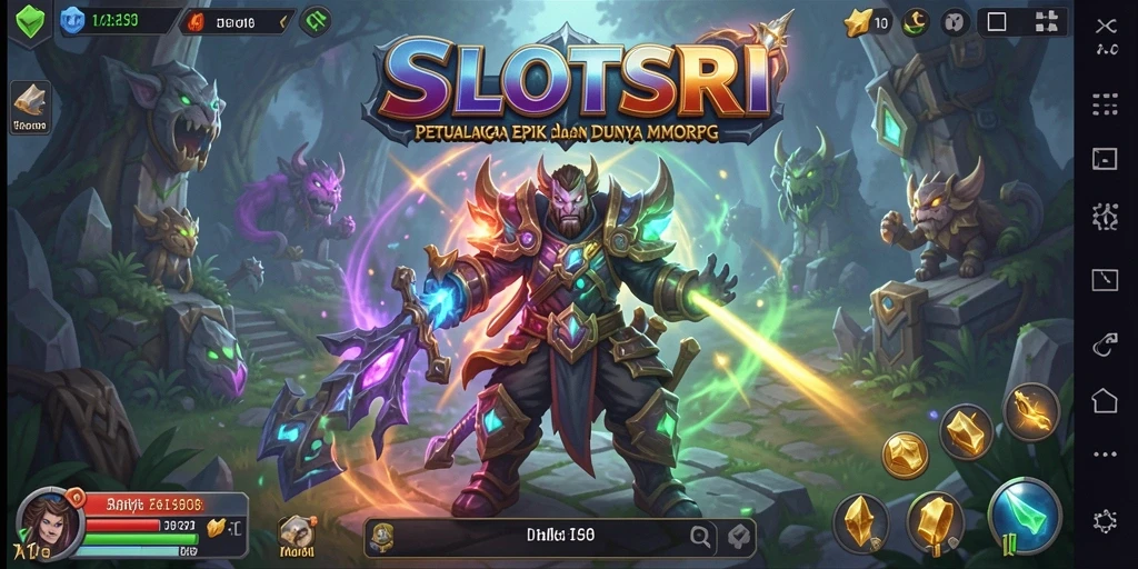 Tangkapan layar SLOTSRI menampilkan petualangan seru dalam dunia MMORPG.