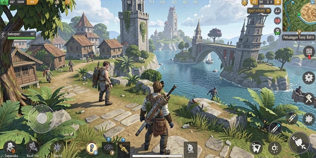 Gameplay Open World WG87 dengan eksplorasi yang mendalam.