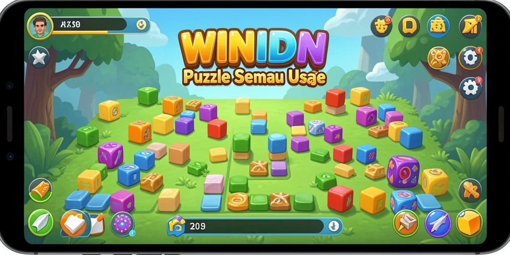 Gameplay WINIDN yang menantang dan menyenangkan terlihat di sini.