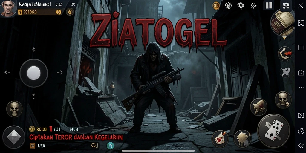 Tampilan seram dari gameplay ZIATOGEL yang menantang.